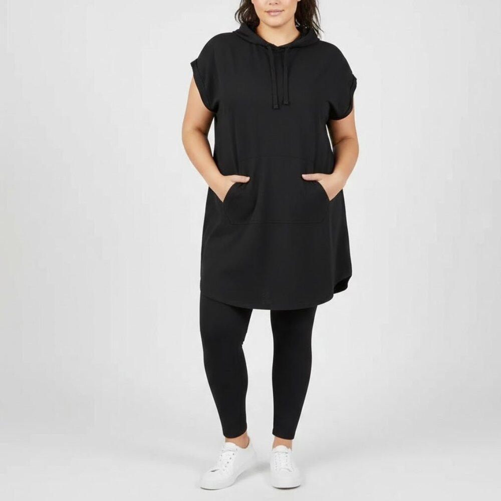 Xersion Black Hoodie Dress Womens XL Athleisure